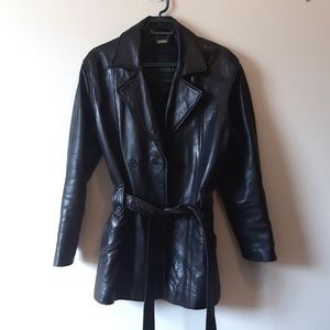 Danier Vintage Black Leather Jacket XSmall